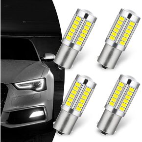 4 PCS Car LED Lights Kit, 1157 Brake Light, Super Bright LED Lighting Tools, Universal Automobile Replacement Accessories, for Most Cars, Trucks and Vans (White)