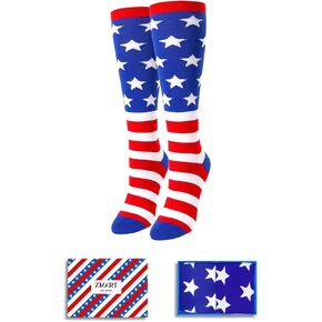Zmart Patriots Gifts For Women - American Gifts American Flag Gifts Republican Gifts For Women, America Flag Socks Women, USA Socks Patriotic Patriots Socks