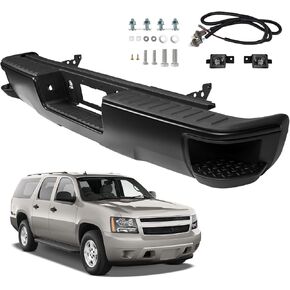 KAX Rear Bumper Compatible with Chevy Silverado 1500 2014-2018 Automotive Replacement Bumper GM1103177 w/Corner Steps