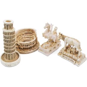 Egyptian Figure Décor Decoration Ancient Pyramid Sculpture Pharaoh Obelisk Egypt Statue Decorative Decor Figurine Building Ornament Set of 4
