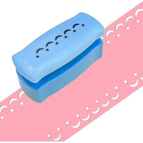 MIAO JIN 4PCS Craft Punch Hemming Punch Edge Paper Punch Hand Scrapbooking Fancy Border Punch Fancy Hole Punch DIY Art scrapbooks, Gift Cards, Wedding Cards, Decorations (Shell Color is Random.)