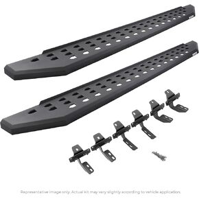 Go Rhino 69415587PC RB20 Running Boards with Mounting Brackets Kit for 15-24 F-150, F-250 Super Duty, F-350 Super Duty (Crew Cab Pickup)