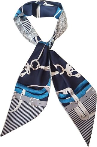 Scarf for Women Silk Feeling Satin Ribbon Bandana Neck Scarves in Kuwait