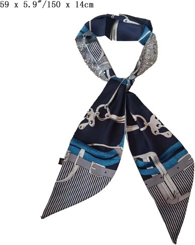 Scarf for Women Silk Feeling Satin Ribbon Bandana Neck Scarves in Kuwait
