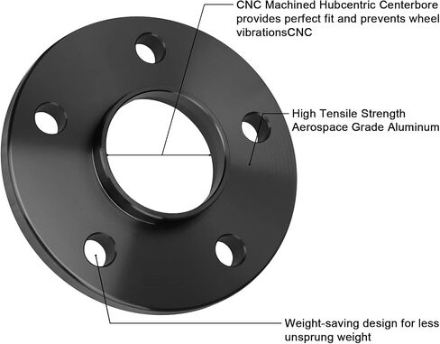 IRONTEK 5x112mm Wheel Spacers 15mm Thickness Hub Bore 66.56mm for Audi A4/A4 allroad/A5/A6, for Mercedes-Benz C250/C300/C350/CLS400/CLS450/CLS500, for BMW X1/X3 4PCS in Saudi Arabia