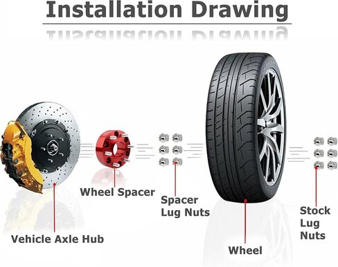 4PCS 2 inch (50.8mm) 6x5.5 Hubcentric Wheel Spacers for 2019 2020 2021 Ram 1500-6 Lug 6x139.7 to 6x139.7mm Hubcentric 77.8mm Forged 14x1.5 Studs in Kuwait