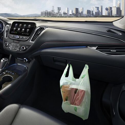 Car Trash Bag Hanging Disposable Car Garbage Bag Pack of 200 Small Auto Trash Bag for Car with 4 Hook for Car Kitchens Bedrooms Offices During Travel and Camping (Yellow) in Kuwait