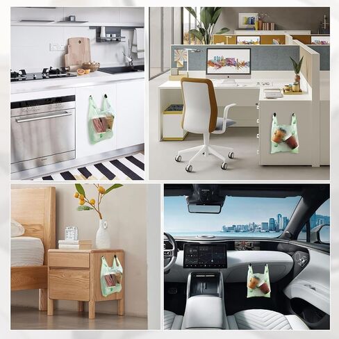 Car Trash Bag Hanging Disposable Car Garbage Bag Pack of 200 Small Auto Trash Bag for Car with 4 Hook for Car Kitchens Bedrooms Offices During Travel and Camping (Yellow) in Kuwait