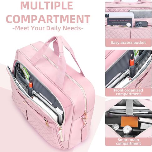Laptop Bag for Women17 Inch, Briefcase for Women, Large Computer Bag Messenger Bag Work Office Business Travel in Saudi Arabia
