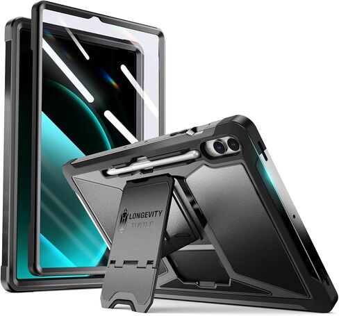 ZtotopCases for Samsung Galaxy Tab S9 FE Plus/S9 Plus 5G Case 12.4 Inch, Built-in Screen Protector/S Pen Holder/Kickstand, Full-Body Dual Layer Shockproof Protective Cover for Tablet S9 FE+/S9+, Black in Kuwait