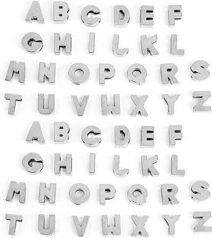 AUEAR, Crystal Rhinestone Slide Charms Alloy Alphabet A-Z Alphabet Letters for DIY Wristbands Bracelets Jewelry Making (Gold, 52 Pack, 8mm) in Saudi Arabia