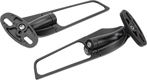 Qiilu Motorcycle Wing Mirror, 2PCS Motorcycle Rearview Mirrors Wind Wing Adjustable Rotating Side Mirror for Ninja 250 300 400 600 ZX10R ZX6R ZX-636 in Saudi Arabia
