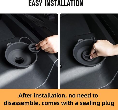 Model 3 Windshield Washer Fluid Funnel,Wiper Filling Refill Funnel Fit for 2017-2024 Tesla Model 3 Model y Hood Accessories,Black (Black) in Saudi Arabia