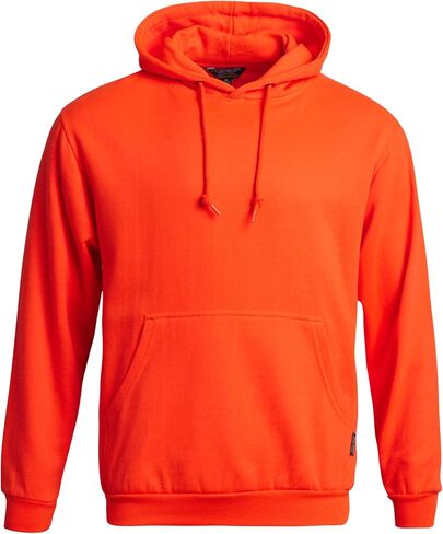 Bass Creek Outfitters Men's High Visibility Warm Sweatshirt - Safety Workwear Pullover Hoodie: Neon Yellow, Orange in Kuwait