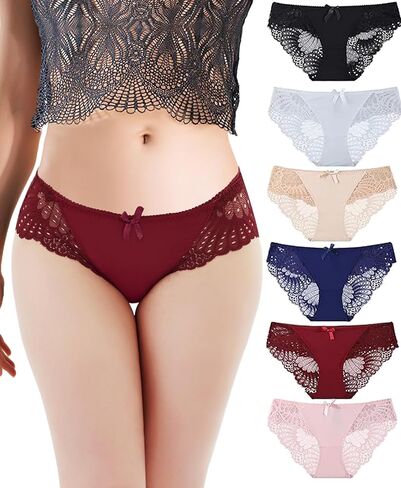 Kingfung Cheeky Underwear for Women Lace No Show Bikini Soft Breathe Seamless Panties Ladies Sexy Hipster in Saudi Arabia