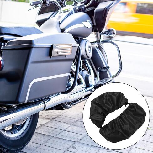 2 قطعة دراجة نارية مقاوم للماء السرج مكبر الصوت غطاء حمالات الصدر فلتر الهواء جورب المطر مجموعة غطاء النايلون يغطي الغبار الغطاء الواقي متوافق مع هارلي لأطقم تنظيف فلتر الهواء، أسود in Kuwait