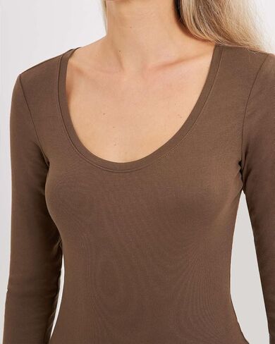 Women's 4 Necklines Pack Bodysuits Long Sleeve, Stretchy Basic Ribbed Body Suits Tops for Women Casual 4 Style In 1 in Saudi Arabia