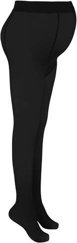 Maternity Pantyhose Pregnancy Fleece Lined Tight Women Stretchy Opaque High Waist Legging (Thick Velvet, Translucent Black) in Saudi Arabia