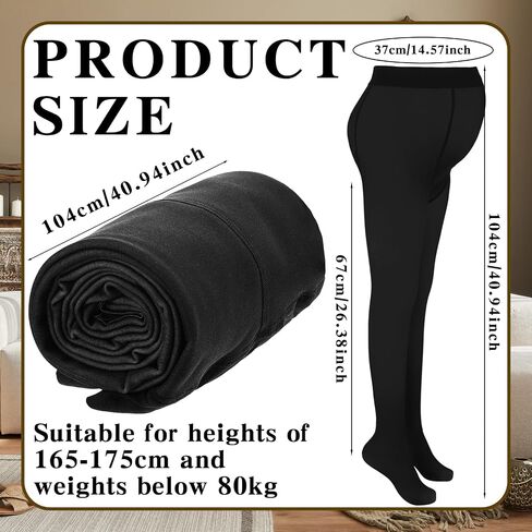 Maternity Pantyhose Pregnancy Fleece Lined Tight Women Stretchy Opaque High Waist Legging (Thick Velvet, Translucent Black) in Saudi Arabia