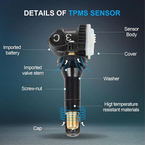 مستشعر الإطارات FINDAUTO، نظام مراقبة ضغط الإطارات 315 ميجاهرتز، مستشعر TPMS لبويك لكاديلاك لسيارة شيفروليه لسيارة جي إم سي سييرا يستبدل 13516164 in Saudi Arabia