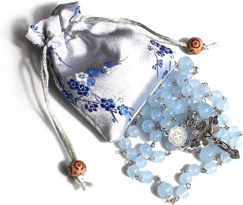 حبات المسبحة إكليل pt مسبحة زجاجية كريستالية صناعية هدايا كاثوليكية in Kuwait