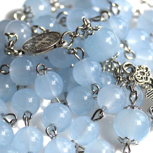 حبات المسبحة إكليل pt مسبحة زجاجية كريستالية صناعية هدايا كاثوليكية in Kuwait