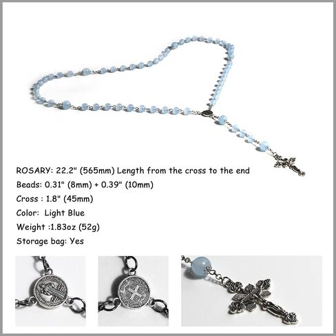 حبات المسبحة إكليل pt مسبحة زجاجية كريستالية صناعية هدايا كاثوليكية in Kuwait