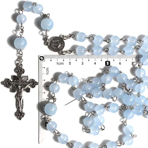 حبات المسبحة إكليل pt مسبحة زجاجية كريستالية صناعية هدايا كاثوليكية in Kuwait