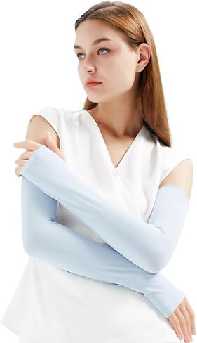 Black Arm Warmers Sun Arm Sleeves Long Fingerless Gloves for Women and Men in Saudi Arabia