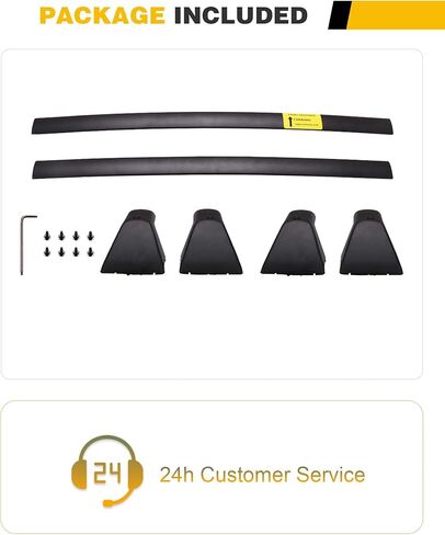 حامل سقف بقضبان متقاطعة 265LBS ​​مناسب لـ Ford Bronco Sport 2021-2023 Base & 2021-2024 Big Bend & 2021 Outer Banks & 2023 Heritage Edition & 2024 Heritage & 2024 ملحقات شريط البضائع ذات العجلات المجانية in Kuwait