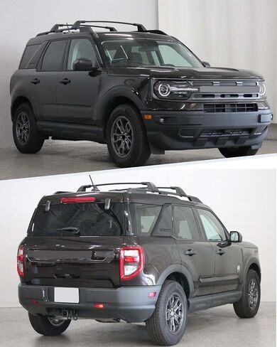 حامل سقف بقضبان متقاطعة 265LBS ​​مناسب لـ Ford Bronco Sport 2021-2023 Base & 2021-2024 Big Bend & 2021 Outer Banks & 2023 Heritage Edition & 2024 Heritage & 2024 ملحقات شريط البضائع ذات العجلات المجانية in Kuwait