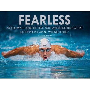 Credence Collections Michael Phelps Motivational Quotes HD Poster 12 x 18 in Saudi Arabia