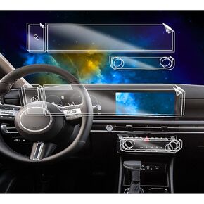 2Pack 2024 Mustang Compatible with 2025 2024 Mustang Integrated Screen Protector 2024 Ford Mustang Dark Horse / GT Premium Fastback 13.2In Nav. & 12.4In Dash Screen Protector Mustang Accessories 2024