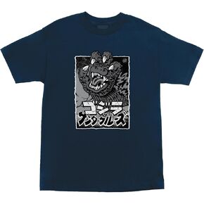 SANTA CRUZ Men's Short Sleeve T-Shirt Godzilla Hand Front Skate Shirt