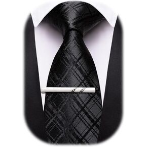 باري وانغ ربطات العنق للرجل الحرير نحيل العلاقات 3.1 "(8 سنتيمتر) مخطط المنسوجة كليب الرجال رباطات للرقبة الأعمال الزفاف الكلاسيكية in Kuwait