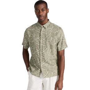Vince Men's Knotted Leaves Short Sleeve Shirt