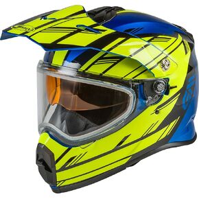 GMAX G2211046 Helmets, Blue/Hi-Vis/Black, Large