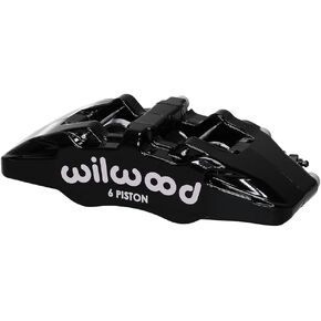 Wilwood Brake Caliper, Dynapro, 6 Piston, Passenger Side, Aluminum, Black Powder Coat, 13 in OD x 0.380 in Thick Rotor, 5.25 in Lug Mount, Each