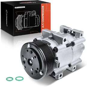 A-Premium Air Conditioner AC Compressor with Clutch Compatible with Ford E-450 Econoline Super Duty, E-350 Econoline Club Wago, E-350 Super Duty, 7.3L Diesel