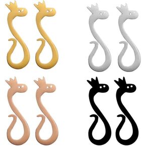 Dreuyet Tiny Snake Stud Earrings Gecko Animal Stud Earrings Set for Men Women Funny Adorable Stainless Steel Snake Animal Earrings Small Cute Climber Crawler Studs Unique Jewelry Gifts