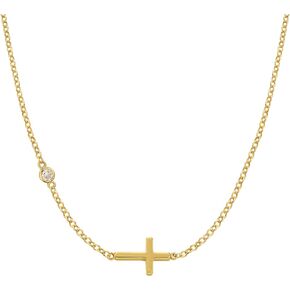 Moodear Cross Necklace for Women - Dainty 14K Gold Plated/Sterling Silver/Rose Gold Layered Cross Pendant Simple Cute Necklaces for Women Trendy Jewelry Gifts