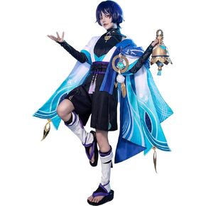 Cosfun Game Genshin Impact Scaramouche Wanderer Cosplay Costume Jacquard Upgrade Ver C07166