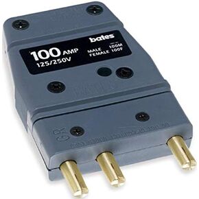 Marinco 100M Bates - Stage Pin 100 Amp, 125 Volt, Male Inline
