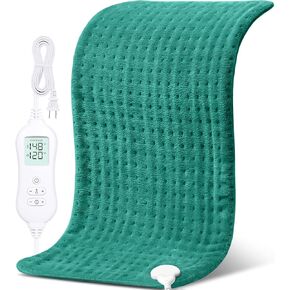 NOWWISH Heating Pad for Back Pain & Cramps Relief, Moist Heat Pad for Neck & Shoulder, Auto Shut Off, Machine Washable, Christmas Gifts for Women, 17"x33" Green