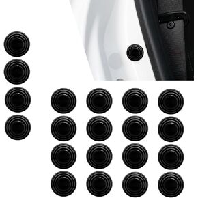 20 PCS Car Door Shock-Absorbing Gasket, Buffer Silencer Anti-Collision Device, Multi-Function Door Side Body Trunk Protection Sticker, Universal for Cars Exterior Decorative Accessory (Black)