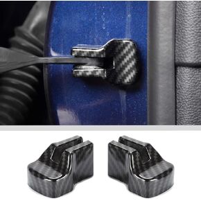 JWWY Door Limiter Protection Cover Trim Compatible with Compatible with Ford Mustang Exterior Accessories 2015-2024+ Carbon Fiber