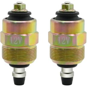 2 Pack 12V 3903575 BSD Diesel Fuel Shut Off Solenoid Valve Fit for Cummins 5.9L 1988-1993 VE Pump 146650-0720, 0330001015.