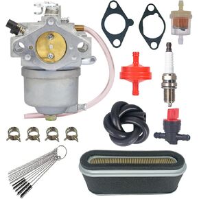 FB460V Carburetor Kit for Kawasaki FB460V 4 Stroke Engine 15003-2796 15003-2777 15003-2467 Carb - with Gaskets Air Filter Clamp Fuel Line Cleaner Tool Kit