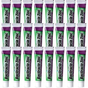 CareAll Bacitracin Antibiotic Zinc Ointment 1oz (24 Pack). First Aid Ointment to Prevent and Heal Infections for Minor cuts, Scrapes and Burns.