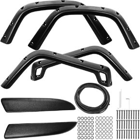 Fender Flare, AUTOSITY Fender Flare Cover Wheel Protectors Compatible with Wrangler 1997-2006-6Pcs